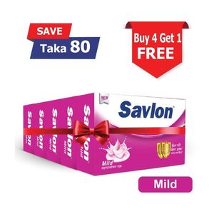 Buy 4 Savlon Soap Mild 125g & Get 1 Free